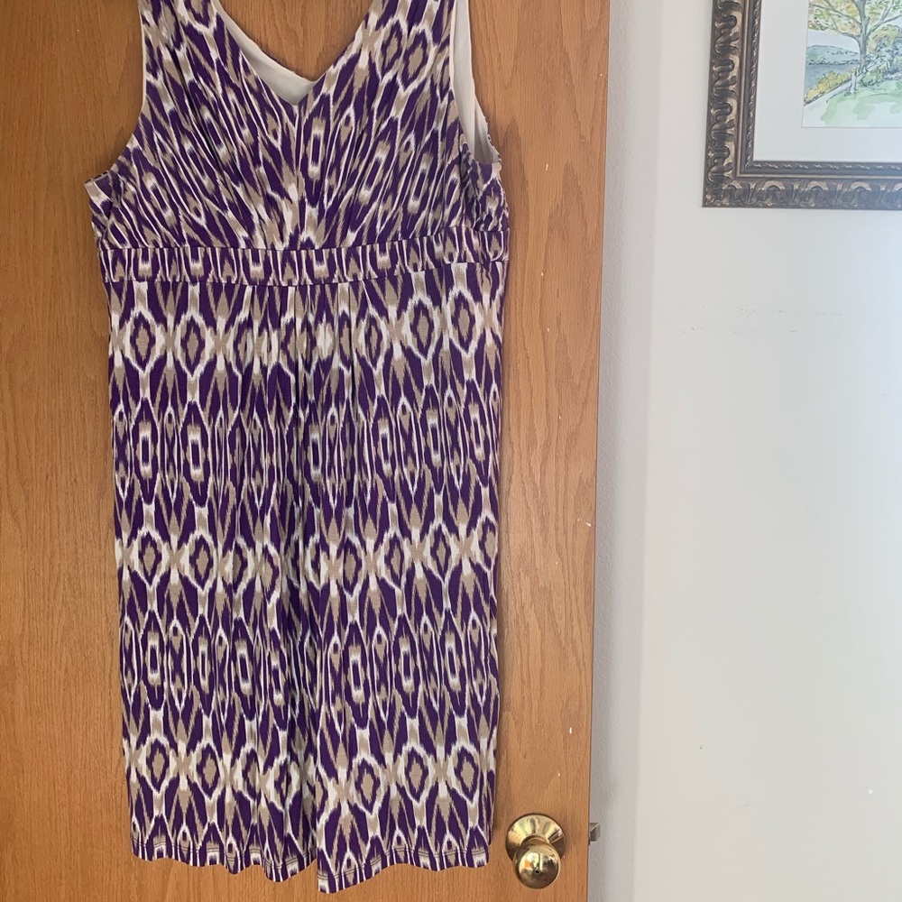 Loft ikat flattering sleeveless sundress